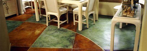 Multi Colored, Green
Stained Concrete
Diamond D Company
Capitola, CA