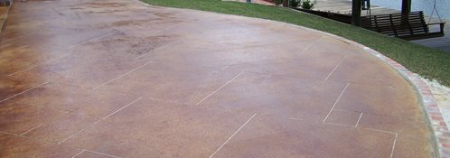 Red Stain, Sawcut Grout Lines
Concrete Patios
Artistic Concrete Floors LLC
Madisonville, LA