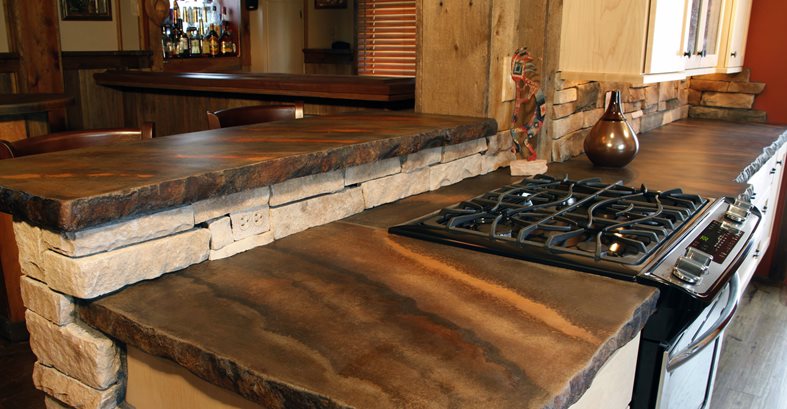 Rustic Countertop, Color Striations, Rough Edge
Concrete Countertops
SunWorks Decorative Concrete LLC
Annville, PA