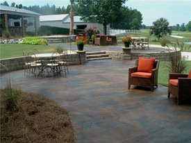 acid stain concrete patio