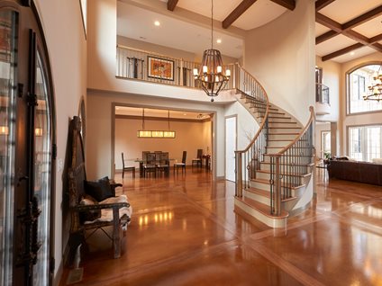 Stained concrete floor