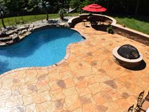 Stamped Pool Deck, Multi Color, Flagstone
Concrete Pool Decks
Greystone Masonry Inc
Stafford, VA