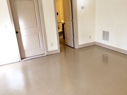 painted concrete floor